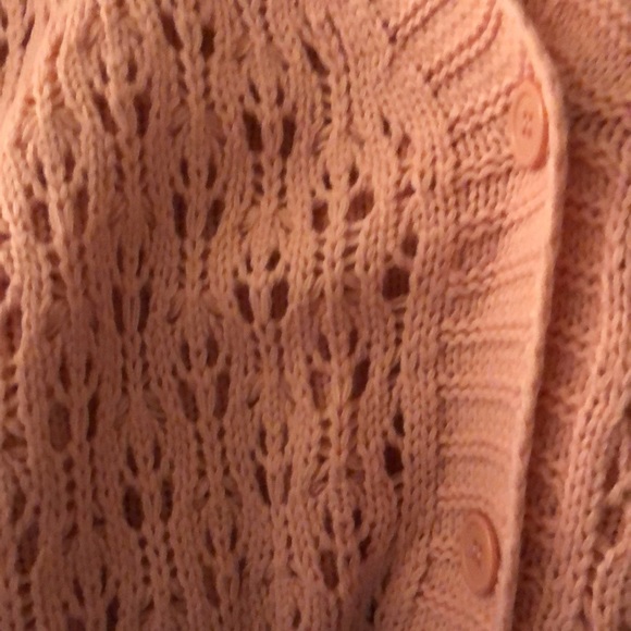 Woven Heart Knit Sweater Set Blush Medium New - Picture 2 of 3